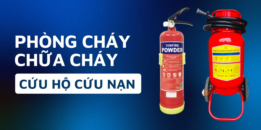 Camera Đà Nẵng 13 Bình chữa cháy trong banner phòng cháy chữa cháy và cứu hộ cứu nạn
