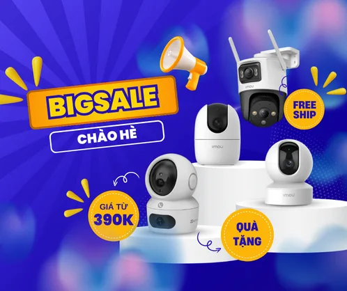 Banner chào hè giới thiệu các mẫu camera IMOU trong nhà và ngoài trời