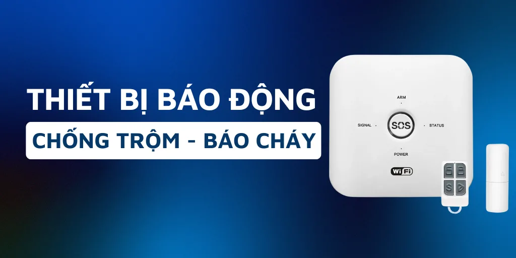 Camera Đà Nẵng 9 Thiết bị báo động chống trộm và báo cháy với bộ trung tâm, điều khiển và cảm biến