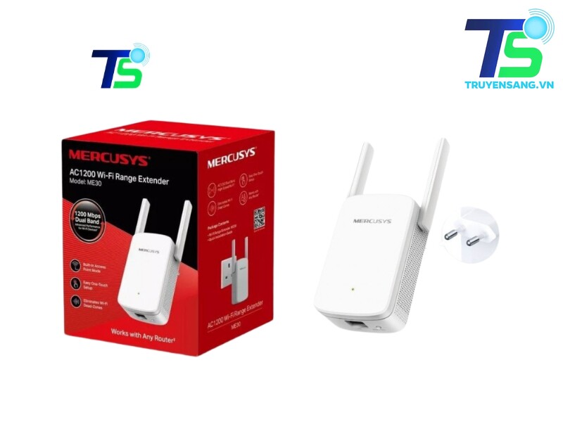 Bộ mở rộng sóng Wifi AC1200 Mercusys ME30
