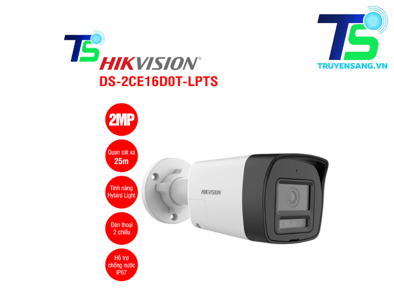 Camera Hikvision DS-2CE16D0T-LPTS 2MP tại Đà Nẵng 3 Camera HDTVI 2MP HIKVISION DS-2CE16D0T-LPTS