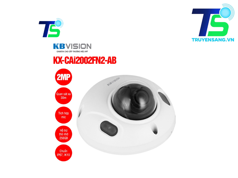 Camera IP Dome 2MP KBVISION KX-CAi2002FN2-AB
