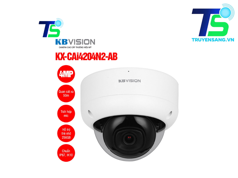 Camera IP Dome 4MP KBVISION KX-CAi4204N2-AB 3 Camera IP Dome 4MP KBVISION KX-CAi4204N2-AB