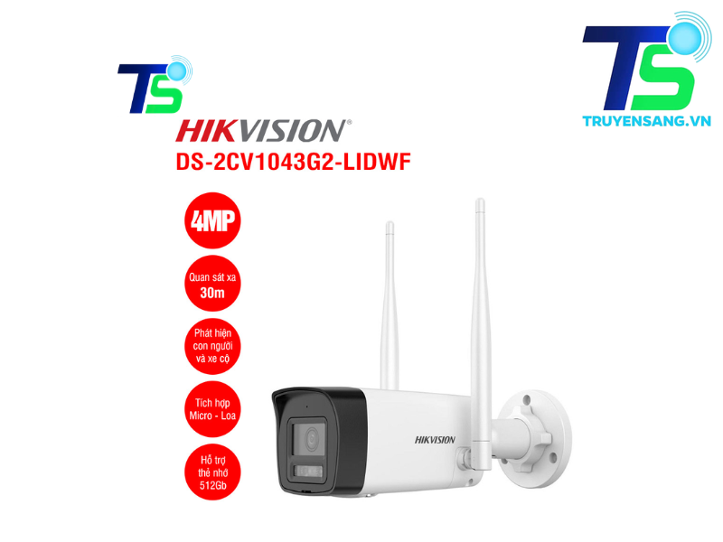 Camera IP Wifi 4MP HIKVISION DS-2CV1043G2-LIDWF