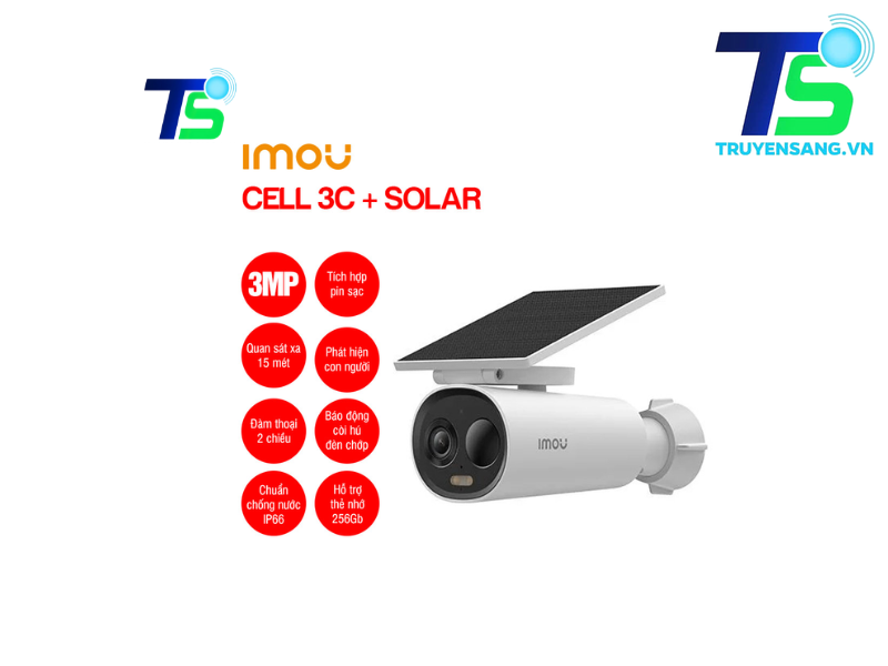 Camera Wifi dùng pin IMOU CELL 3C 3MP kèm tấm Solar 3 Camera Wifi dùng pin IMOU CELL 3C 3MP kèm tấm Solar