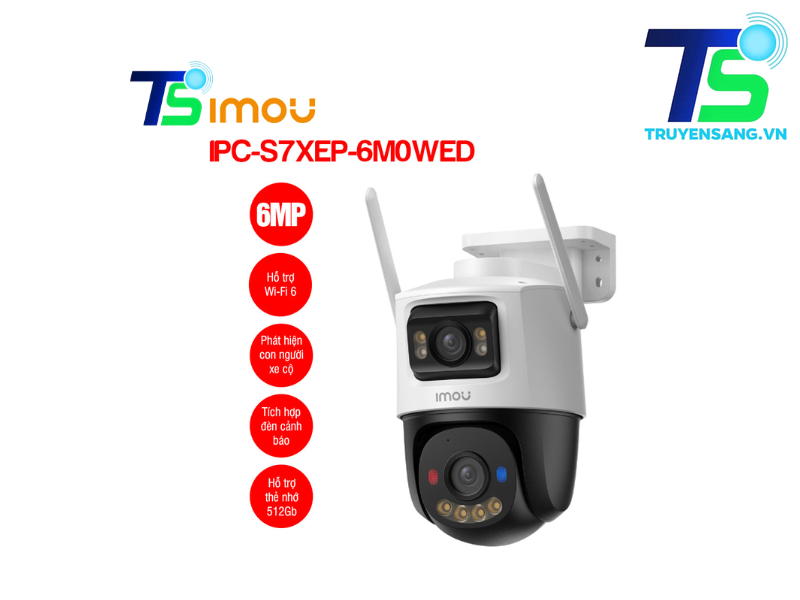 Camera Wifi ngoài trời 6MP iMOU IPC-S7XEP-6M0WED [2 ống kính, quay quét]