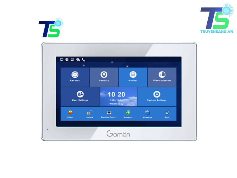 Màn hình chuông cửa thông minh IP GOMAN GM-MT7i344-W 2 Màn hình chuông cửa thông minh IP GOMAN GM-MT7i344-W