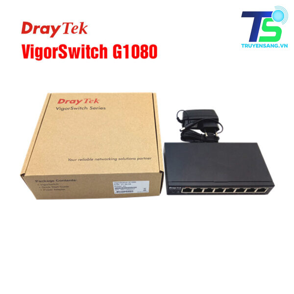 Smart switch 8 port Gigabit Draytek VigorSwitch G1080 5 Draytek VigorSwitch G1080 - 2