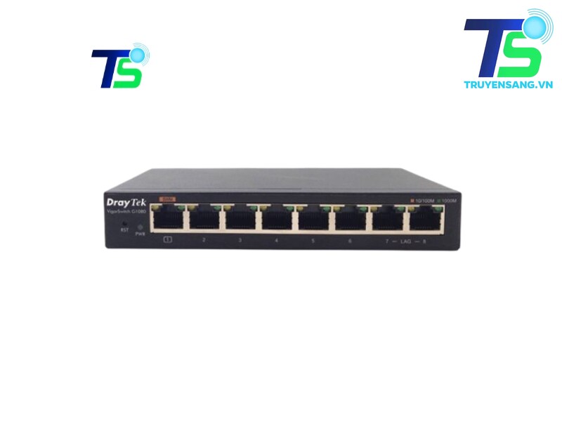 Smart switch 8 port Gigabit Draytek VigorSwitch G1080 2 Smart switch 8 port Gigabit Draytek VigorSwitch G1080