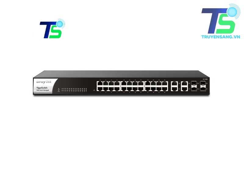 Switch 24 cổng Draytek VigorSwitch G1282 2 Switch 24 cổng Draytek VigorSwitch G1282