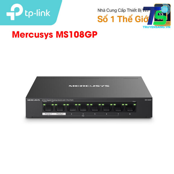 Bộ Switch Chia Mạng Mercusys MS108GP 3 Mercusys MS108GP