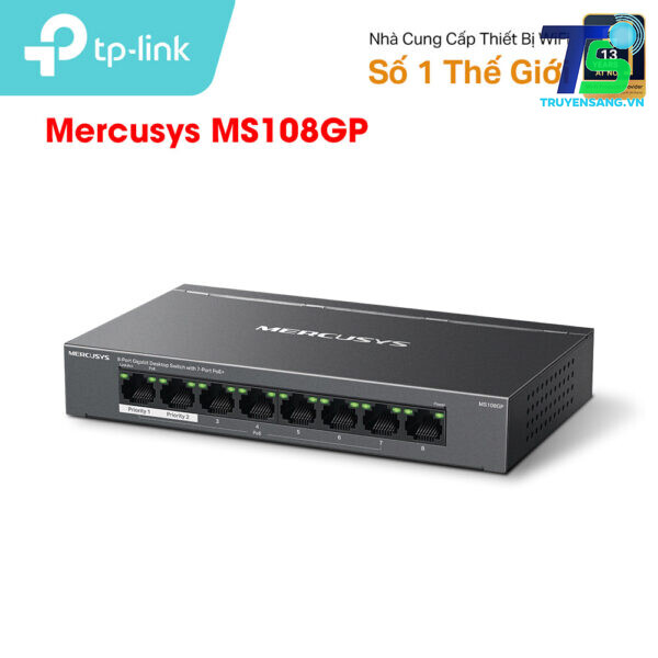 Bộ Switch Chia Mạng Mercusys MS108GP 4 Mercusys MS108GP - 1