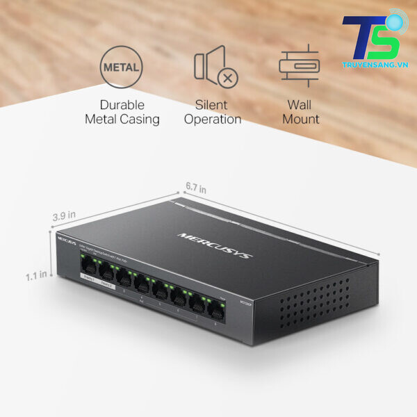Bộ Switch Chia Mạng Mercusys MS108GP 10 Mercusys MS108GP - 7