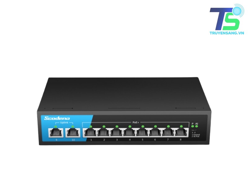 Switch mạng 10 cổng SCODENO S200-10TP-MAC
