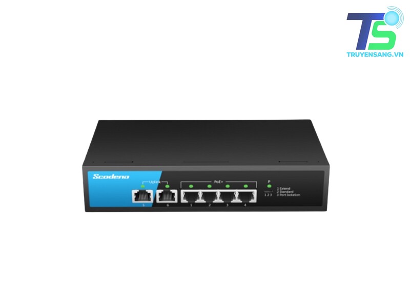 Switch mạng 6 cổng SCODENO S200-6TP-MAC