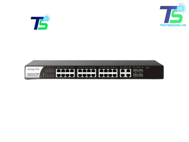 Switch PoE 24 cổng Draytek VigorSwitch P1282