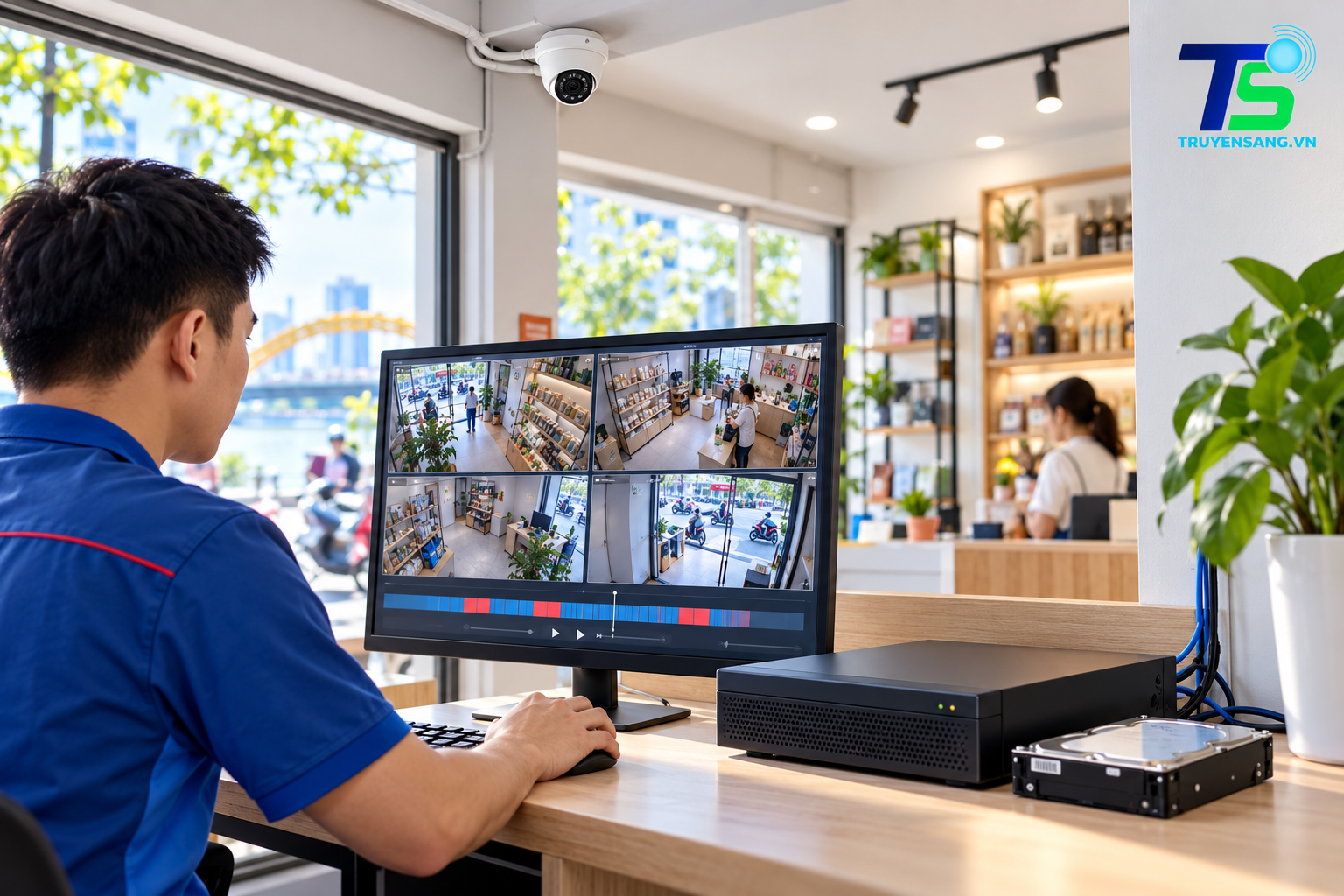 Camera lưu hình được bao lâu ở Đà Nẵng? Chọn thẻ nhớ và ổ cứng 1 Kỹ thuật viên kiểm tra camera và đầu ghi để tính thời gian lưu hình tại Đà Nẵng – Truyền Sáng