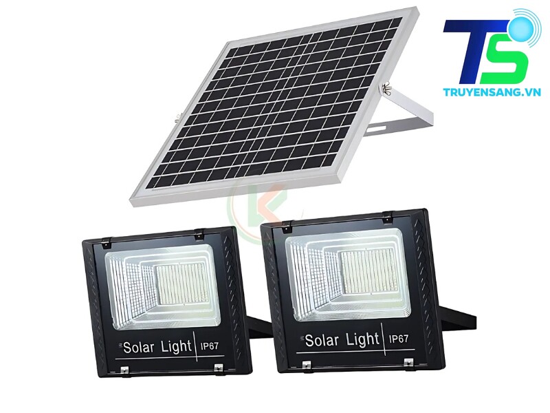 Đèn pha năng lượng mặt trời Solar Light 1 Đèn đường năng lượng mặt trời cảm ứng vi sóng