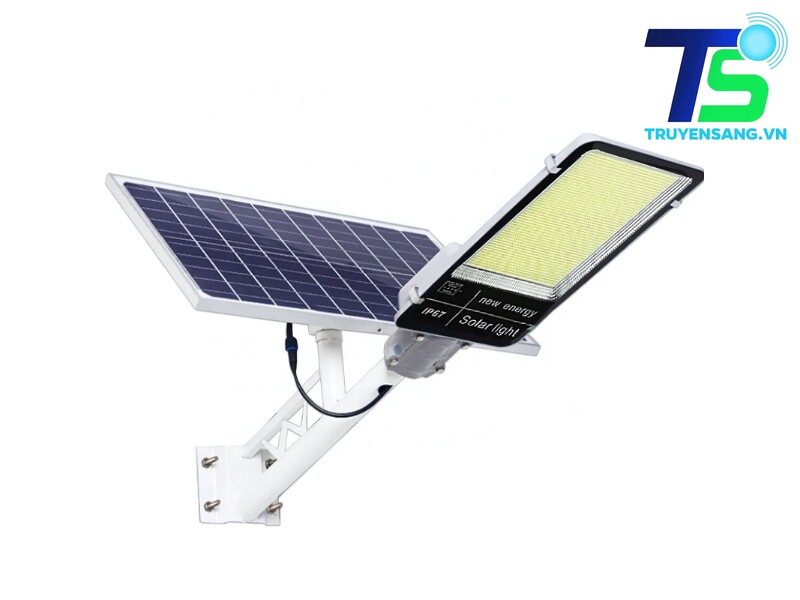 Đèn đường năng lượng mặt trời bàn chải- vỏ nhôm, chống nước, tấm pin rời- Chính hãng 1 Đèn đường năng lượng mặt trời bàn chải