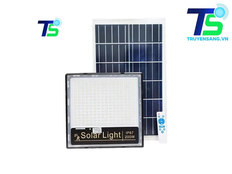 Đèn pha năng lượng mặt trời Solar Light 5 Đèn đường năng lượng mặt trời cảm ứng vi sóng