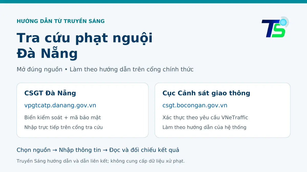Tra cứu phạt nguội Đà Nẵng: hướng dẫn và link chính thức 1 Sơ đồ chọn cổng CSGT Đà Nẵng hoặc Cục CSGT để tra cứu phạt nguội