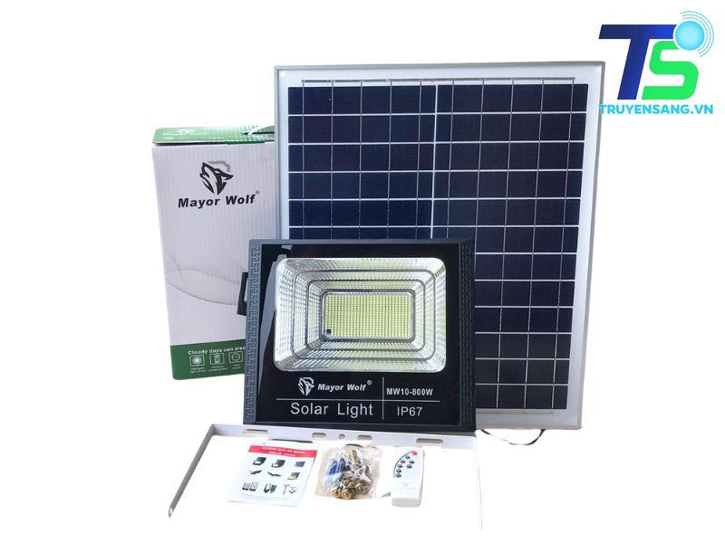 Đèn pha năng lượng mặt trời Mayorwolf - 800W 1 pha năng lượng mặt trời Mayorwolf - 800W