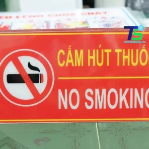 Ảnh minh họa Biển cấm hút thuốc dạng mica