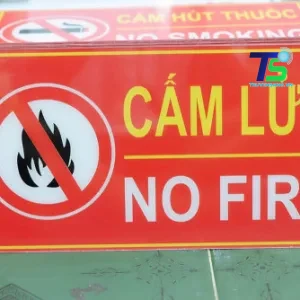 Ảnh minh họa Biển cấm lửa dạng mica