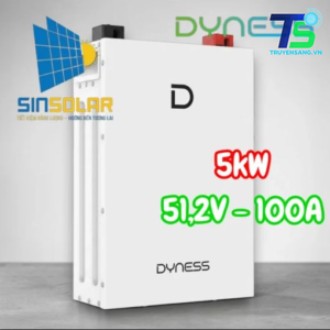 Pin lưu trữ lithium Dyness DL5.0F 51,2 V 100 Ah cho điện mặt trời mái nhà
