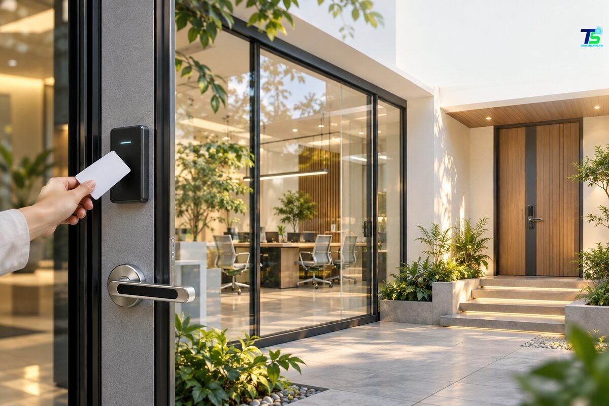 Access Control Đà Nẵng: quản lý ra vào cho gia đình và doanh nghiệp 2 Minh họa Access Control tại Đà Nẵng với thẻ ra vào, đầu đọc và cửa thông minh cho gia đình, doanh nghiệp