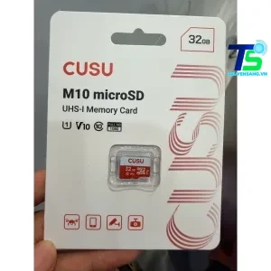 Bao bì thẻ nhớ CUSU M10 microSD 32GB UHS-I, U1, V10 và Class 10