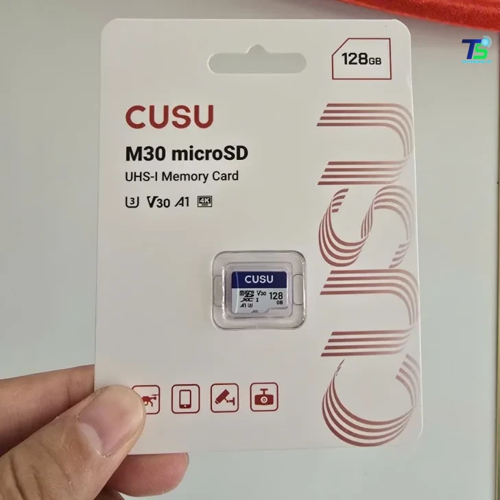 Thẻ nhớ CUSU 128GB tại Đà Nẵng 1 Bao bì thẻ nhớ CUSU M30 microSD 128GB UHS-I, U3, V30 và A1