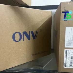 Hộp switch PoE ONV-H1016PLS thực tế tại Truyền Sáng Đà Nẵng, nhãn model ở cạnh hộp