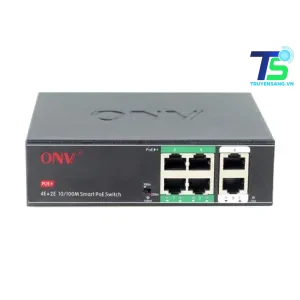 Switch ONV-H1064PLS với 4 cổng PoE và 2 cổng uplink
